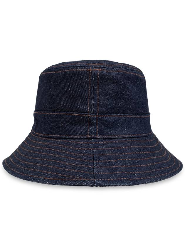 Ganni Denim Bucket Hat, Women's, Navy Blue - GANNI - BALAAN 3