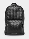 Intrecciato Medium Calfskin Backpack Black - BOTTEGA VENETA - BALAAN 3