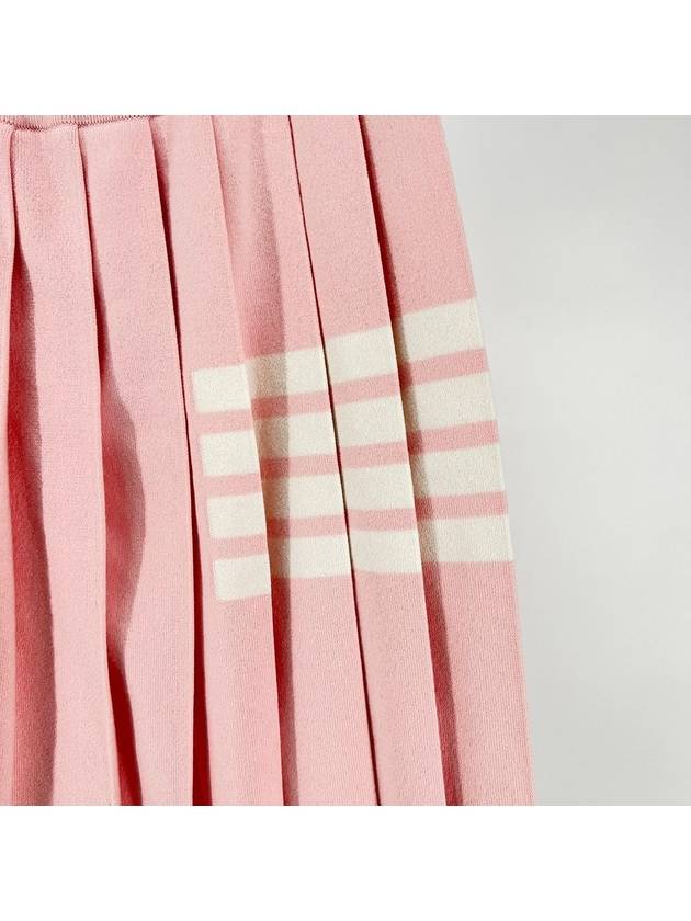 Diagonal armband pleated mini skirt pink - THOM BROWNE - BALAAN 4