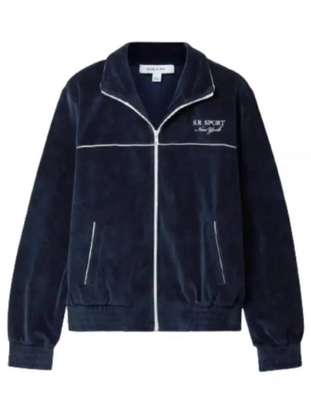 SR SPORT VELOUR TRACK JACKET NAVY JA751 sports velor - SPORTY & RICH - BALAAN 1