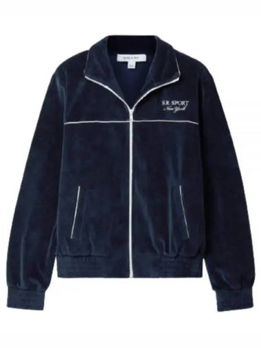 SR SPORT VELOUR TRACK JACKET NAVY JA751 sports velor - SPORTY & RICH - BALAAN 1