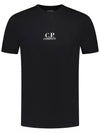 CP Company Short Sleeve T Shirt 17CMTS167A005100W999 White Black - CP COMPANY - BALAAN 2