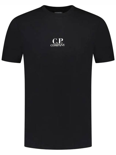 Logo Print Short Sleeve T-Shirt Black - CP COMPANY - BALAAN 2