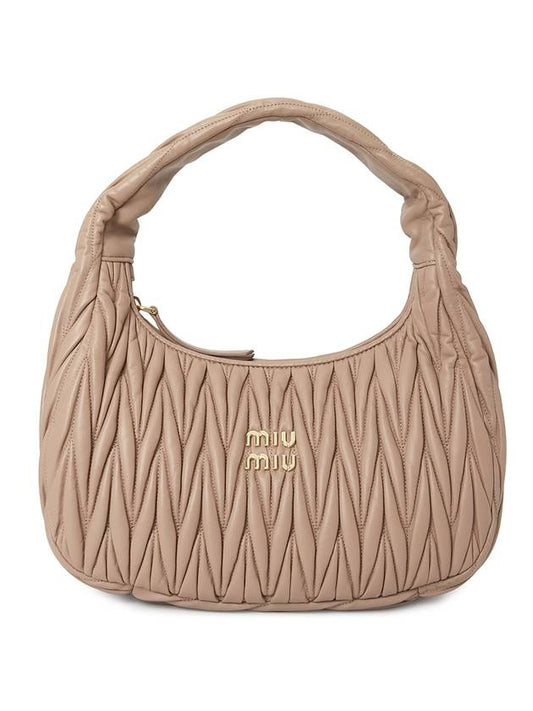 Wander Materasse Nappa Leather Hobo Tote Bag Cameo - MIU MIU - BALAAN 1