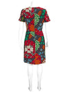 Floral Print Silk ALine OnePiece Dress - BURBERRY - BALAAN 3