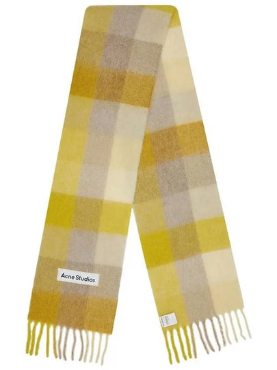 Check Mohair Muffler Beige Yellow - ACNE STUDIOS - BALAAN 2