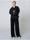 AU41PT09 Pleated wide pants_black - ATHPLATFORM - BALAAN 3