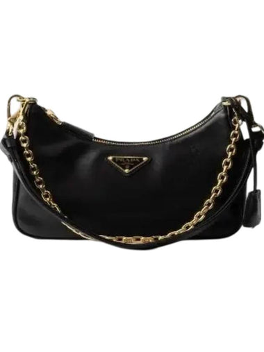 Re-Edition Leather Mini Bag Black - PRADA - BALAAN 1