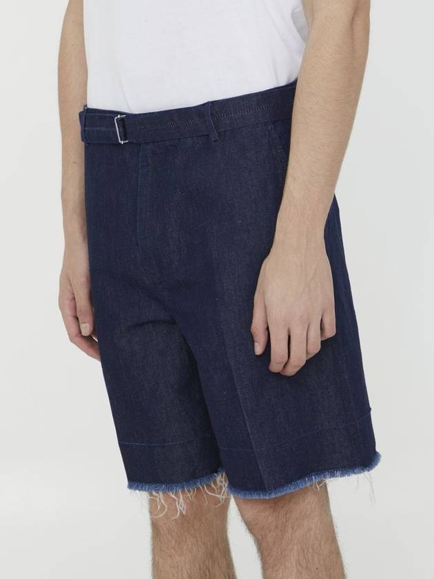 Blue Denim Bermuda Shorts - LANVIN - BALAAN 2