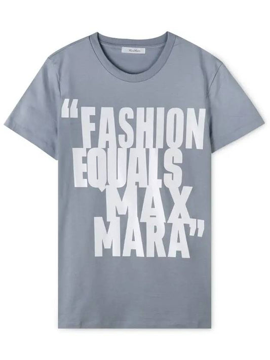 Gerard Cotton Jersey Short Sleeve T-Shirt Grey Blue - MAX MARA - BALAAN 2