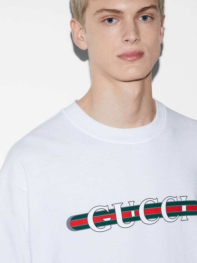 Logo Cotton Short Sleeve T-Shirt White - GUCCI - BALAAN 5