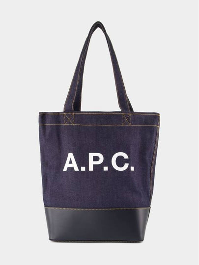 Logo Denim Axelle Tote Bag Navy - A.P.C. - BALAAN 2