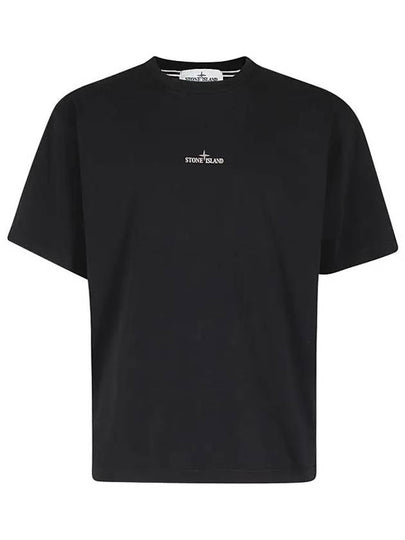 Camo One Badge Print Short Sleeve T-Shirt Black - STONE ISLAND - BALAAN 2