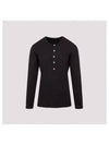 Henry Neck Long Sleeve T-Shirt Black - TOM FORD - BALAAN 2