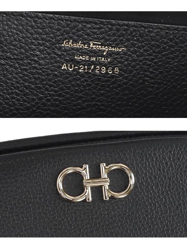 Gancini Leather Mini Bag Black - SALVATORE FERRAGAMO - BALAAN 7