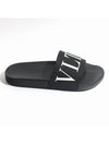 VLTN Logo Slippers Black - VALENTINO - BALAAN 3