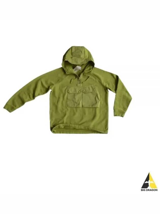 Felpa Chiusa Cappuccio Garment-Dye Hooded Anorak Green - TEN C - BALAAN 2