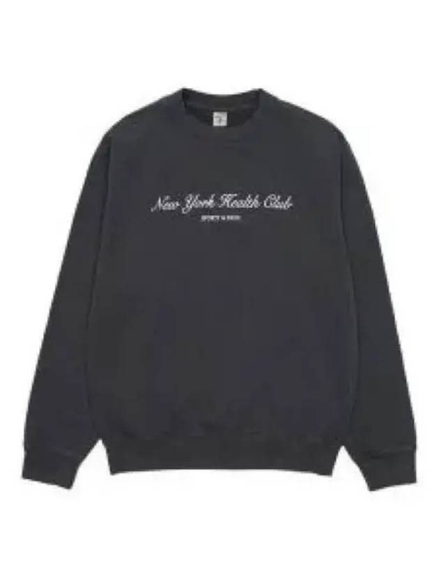 Logo Print Cotton Sweatshirt Faded Black - SPORTY & RICH - BALAAN 2