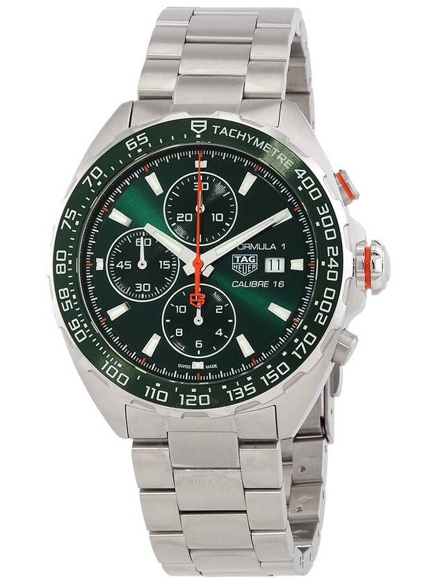 Tag Heuer Formula 1 Chronograph Automatic Green Dial Men's Watch CAZ201H.BA0876 - TAG HEUER - BALAAN 1