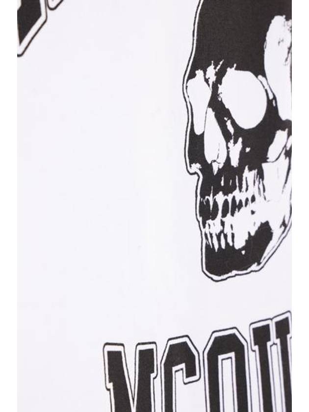 Skull Logo Print Short Sleeve T-shirt White - ALEXANDER MCQUEEN - BALAAN 5