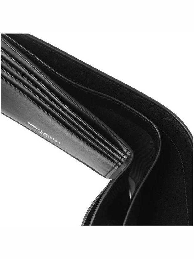 East/West Wallet In Smooth Leather Black - SAINT LAURENT - BALAAN 8