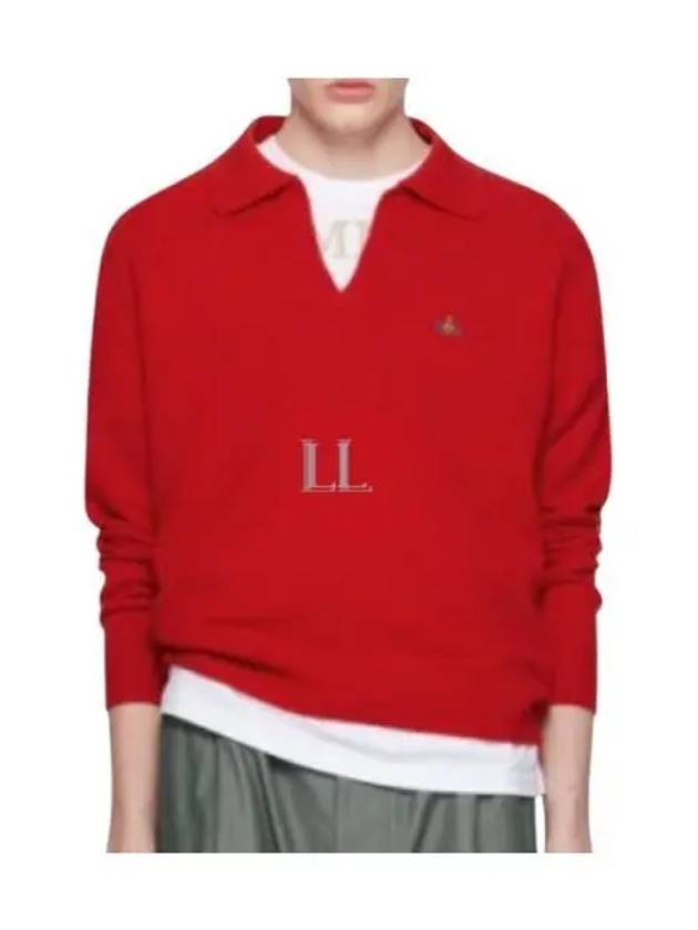 Football Polo Wool Knit Top Red - VIVIENNE WESTWOOD - BALAAN 2