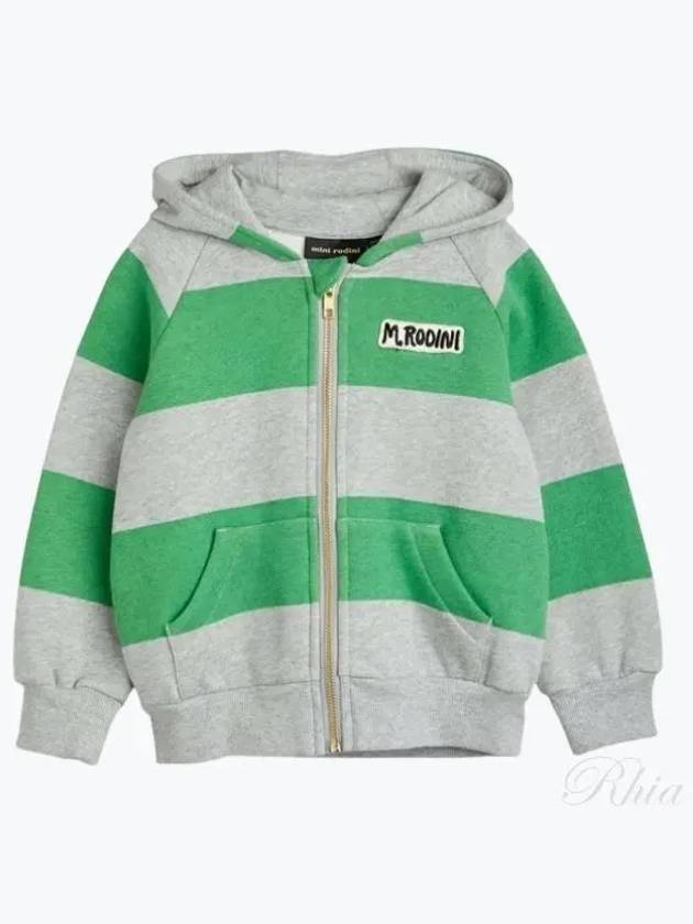 Kids brushed hood zip up 2372014375 GREEN - MINI RODINI - BALAAN 1