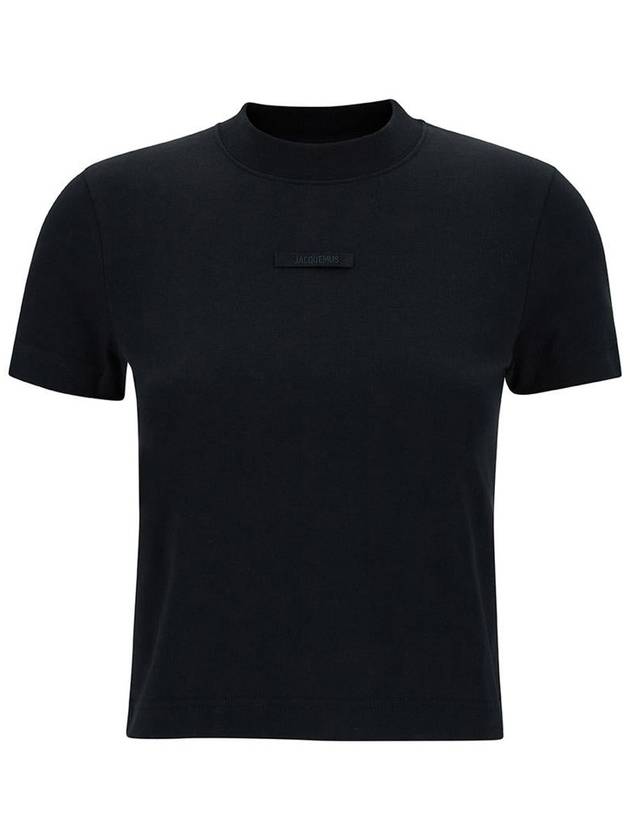 Le Gros Grain Short Sleeve T-Shirt Black - JACQUEMUS - BALAAN 2