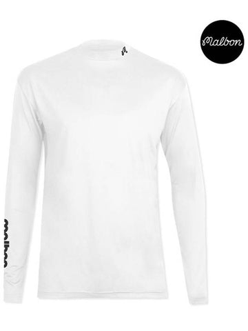 Wear Sunscape Compression Mock Neck Long Sleeve T Shirt M 7989 WHT - MALBON GOLF - BALAAN 1