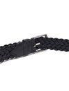 ntreciato Leather Belt Black - BOTTEGA VENETA - BALAAN 7