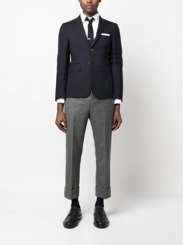 Plain Weave Suiting 4 Bar Classic Sport Jacket Dark Blue - THOM BROWNE - BALAAN 3