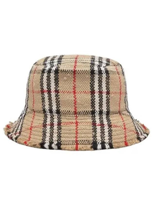 Check Boucl Bucket Hat Archive Beige - BURBERRY - BALAAN 1