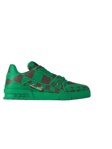 LV Trainer Low Top Sneakers Green - LOUIS VUITTON - BALAAN 1