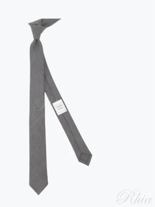 Super 120S Twill Tie Grey - THOM BROWNE - BALAAN 2