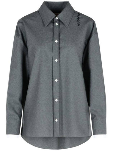 Marni Grey Virgin Wool Shirt - MARNI - BALAAN 1