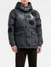 Men's Hyoseris Logo Patch Down Padding Black - MONCLER - BALAAN 5