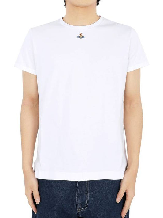 Embroided ORB Peru Short Sleeve T-Shirt White - VIVIENNE WESTWOOD - BALAAN 2