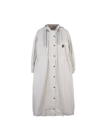 WoMen's Long Jacket White - BRUNELLO CUCINELLI - BALAAN 1