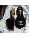 shirring lambskin mule sandals black - CHANEL - BALAAN.