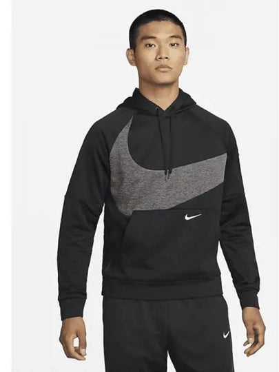 Therma Fit Swoosh Pullover Hoodie Black - NIKE - BALAAN 2