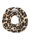 Leopard Cotton Scrunchie Brown - GANNI - BALAAN 2