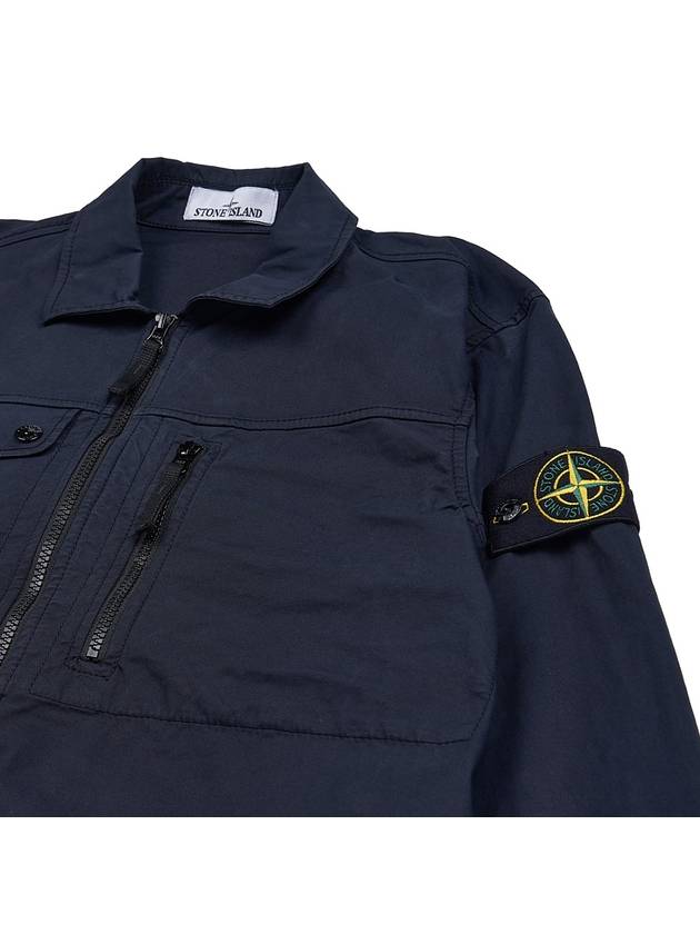 Supima Cotton Twill Stretch-TC Jacket Navy Blue - STONE ISLAND - BALAAN 8