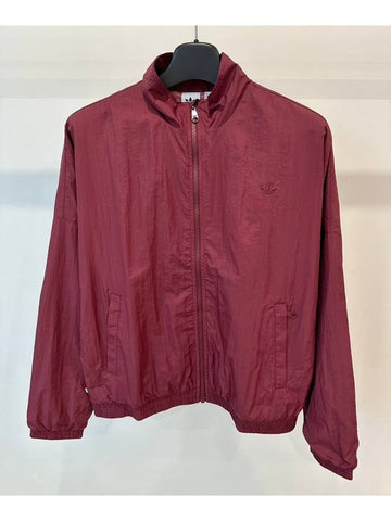 ESS Track Top Windbreaker Jacket IC5309 Burgundy WOMENS UK M - ADIDAS - BALAAN 1