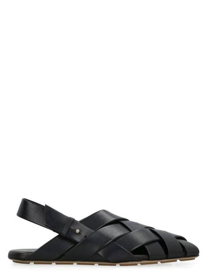 Alfie Intrecciato Leather Mule Sandals Black - BOTTEGA VENETA - BALAAN 2