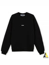 Micro Logo Print Cotton Sweatshirt Black - MSGM - BALAAN 2