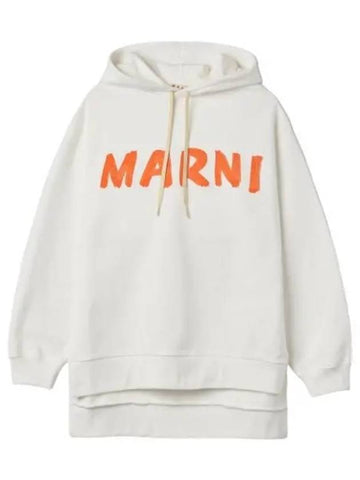 Logo Print Hood Stone White - MARNI - BALAAN 1