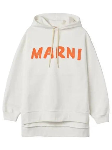 Logo Print Hood Stone White - MARNI - BALAAN 1