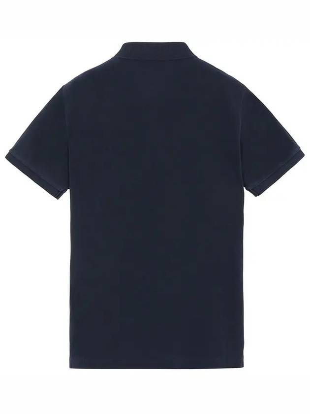 Logo Patch Washing Polo Shirt Navy - STONE ISLAND - BALAAN 4