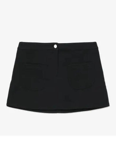 2-Pocket Twill Mini A-Line Skirt Black - COURREGES - BALAAN 2