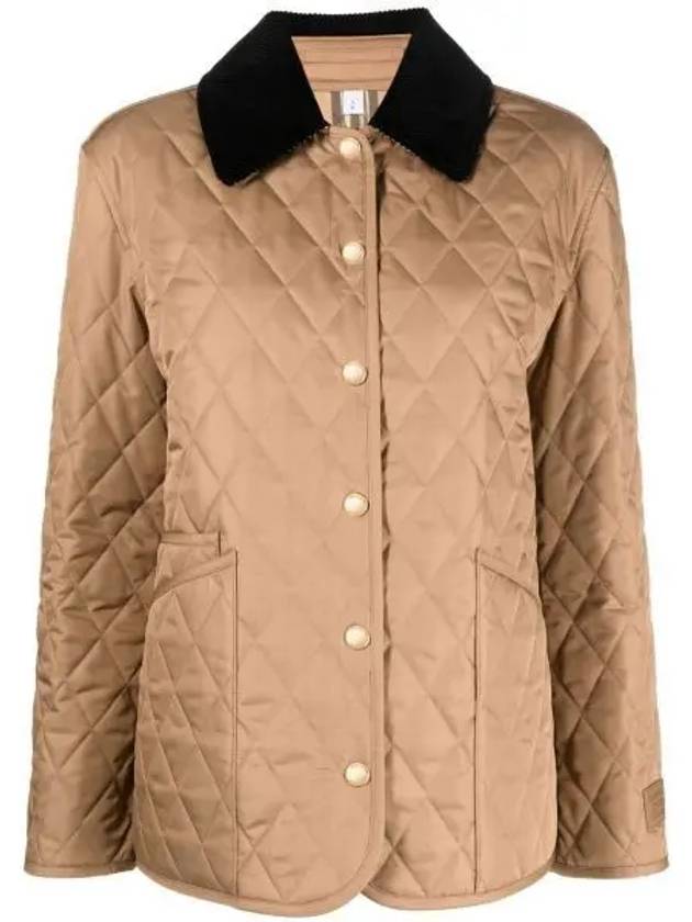 Women's Diamond Quilted Jacket Brown - BURBERRY - BALAAN 2